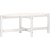 Image de vidaXL Table basse blanche 118x63x45 cm pin massif