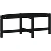 Image de vidaXL Table basse noire 118x63x45 cm pin massif