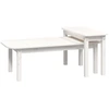 Image de vidaXL Ensemble de table basse 2 pièces blanc pin massif