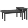 Image de vidaXL Ensemble de 2 tables basses Gris Pin massif