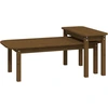 Image de vidaXL Ensemble de 2 tables basses en pin massif brun miel