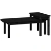 Image de vidaXL Ensemble de table basse en 2 parties pin massif noir