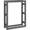 Image de vidaXL Étagère à bois de cheminée Gris 80x25x100 cm Pin massif