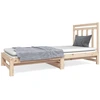 Image de vidaXL Lit de jour extensible 2x(90x190) cm Pin massif