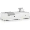 Image de vidaXL Lit de jour sans matelas Blanc 90x200 cm Pin massif