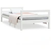 Image de vidaXL Lit en pin massif sans matelas blanc 90x200 cm