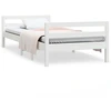 Image de vidaXL Lit en pin massif sans matelas blanc 90x190 cm