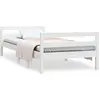 Image de vidaXL Lit en pin massif sans matelas blanc 75x190 cm
