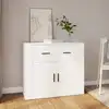 Image de vidaXL Sideboard Blanc 80x33x70 cm Bois composite