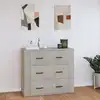 Image de vidaXL Sideboard gris béton 80x33x70 cm bois composite