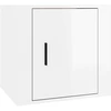 Image de vidaXL Table de nuit blanc brillant 50x39x47 cm