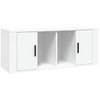 Image de vidaXL Armoire TV blanche 100x35x40 cm Bois composite