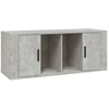 Image de vidaXL Armoire TV gris béton 100x35x40 cm Bois composite