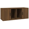 Image de vidaXL Armoire TV marron imitation chêne 100x35x40 cm Matériau dérivé du bois