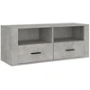 Image de vidaXL Armoire TV gris béton 100x35x40 cm Bois composite
