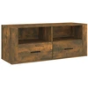 Image de vidaXL Armoire TV chêne fumé 100x35x40 cm Bois composite