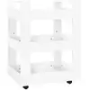 Image de vidaXL Chariot de cuisine blanc 60x45x80 cm Bois composite