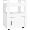 Image de vidaXL Chariot de cuisine blanc 60x45x80 cm Bois composite