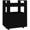 Image de vidaXL Chariot de cuisine Noir 60x45x80 cm Bois composite