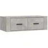 Image de vidaXL Armoire TV murale gris béton 80x36x25 cm Bois composite