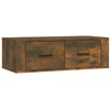 Image de vidaXL Armoire TV murale chêne fumé 80x36x25 cm Bois composite