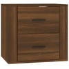 Image de vidaXL Table de nuit murale marron imitation chêne 50x36x47 cm