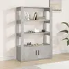 Image de vidaXL Sideboard gris béton 80x30x119,5 cm Bois composite