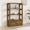 Image de vidaXL Sideboard chêne fumé 80x30x119,5 cm Matériau dérivé du bois