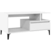 Image de vidaXL Table basse blanche 90x49x45 cm Bois composite