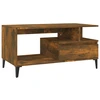 Image de vidaXL Table basse chêne fumé 90x49x45 cm bois composite
