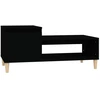 Image de vidaXL Table basse noire 100x50x45 cm Bois composite