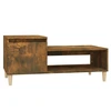 Image de vidaXL Table basse chêne fumé 100x50x45 cm bois composite