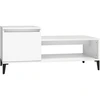 Image de vidaXL Table basse blanche 100x50x45 cm Bois composite