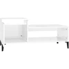 Image de vidaXL Table basse blanc brillant 100x50x45 cm bois composite