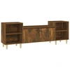 Image de vidaXL Armoire TV chêne fumé 160x35x55 cm Bois composite