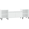 Image de vidaXL Armoire TV Blanc 160x35x55 cm Bois composite