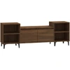 Image de vidaXL Armoire TV marron imitation chêne 160x35x55 cm Matériau dérivé du bois