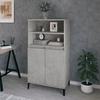 Image de vidaXL Highboard gris béton 60x36x110 cm Bois composite