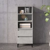 Image de vidaXL Highboard gris béton 40x36x110 cm Bois composite