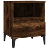 Image de vidaXL Table de nuit chêne fumé 40x35x50 cm