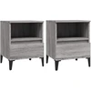 Image de vidaXL Tables de nuit 2 pcs. Gris Sonoma 40x35x50 cm