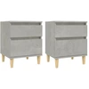 Image de vidaXL Tables de nuit 2 pcs. Gris béton 40x35x50 cm