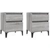 Image de vidaXL Tables de nuit 2 pcs. Gris Sonoma 40x35x50 cm