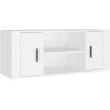 Image de vidaXL Armoire TV blanche 100x35x40 cm Bois composite
