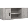 Image de vidaXL Armoire TV gris béton 100x35x40 cm Bois composite