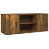 Image de vidaXL Armoire TV chêne fumé 100x35x40 cm Bois composite