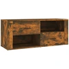Image de vidaXL Armoire TV chêne fumé 100x35x40 cm Bois composite
