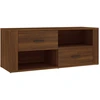 Image de vidaXL Armoire TV marron imitation chêne 100x35x40 cm Matériau dérivé du bois
