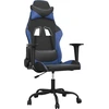 Image de vidaXL Chaise de jeu noir et bleu similicuir