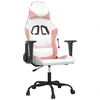 Image de vidaXL Chaise de jeu blanc et rose similicuir